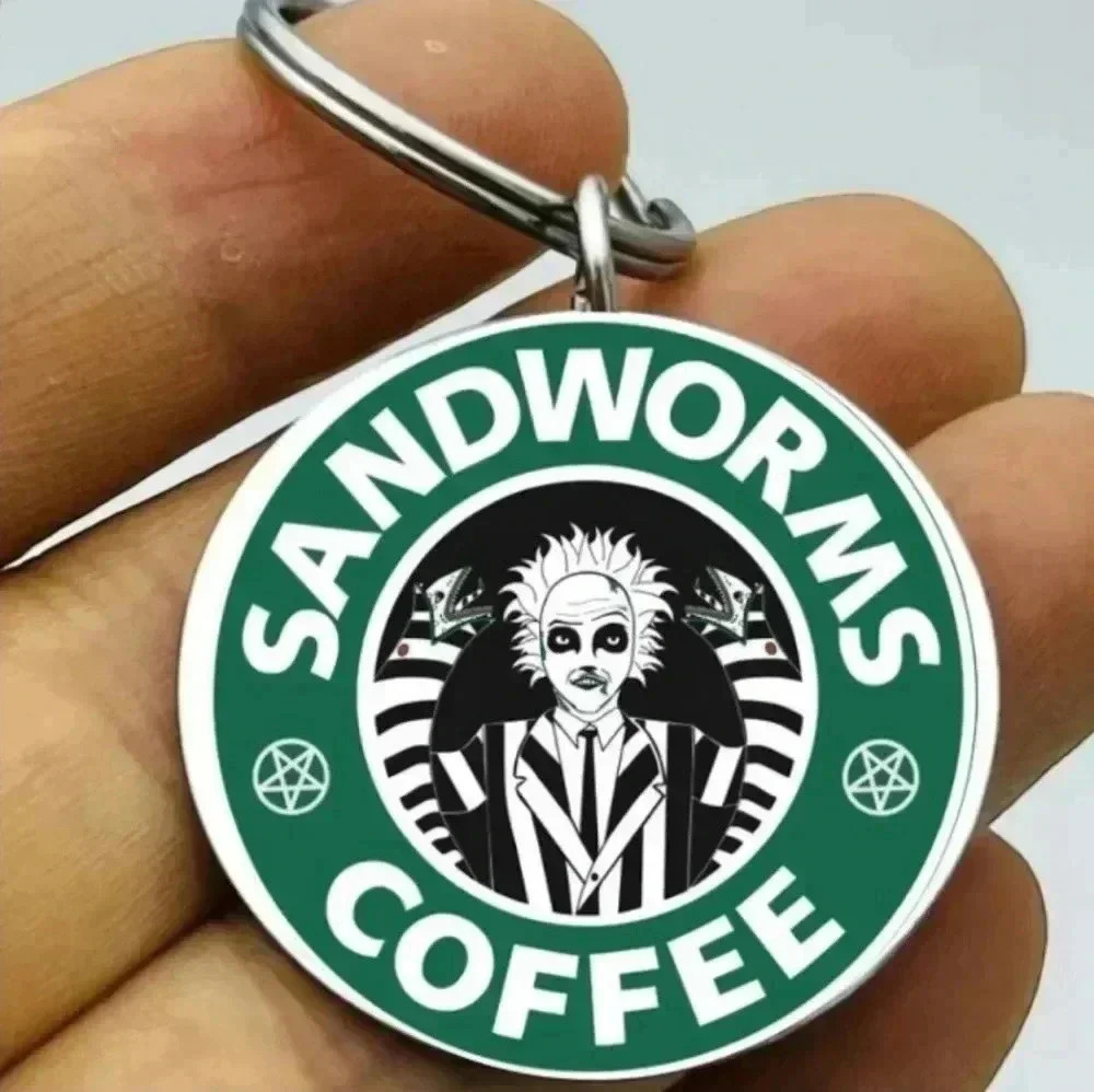 Beetlejuice Sandworm Horror Metal Keychain